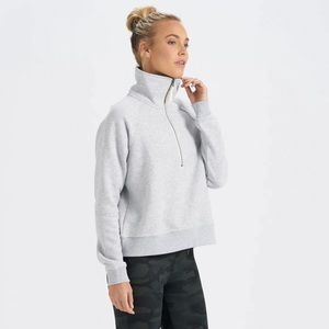Vuroi Restore Half Zip in Light Heather Grey